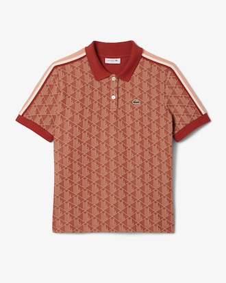 Polo slim fit jacquard monogramme