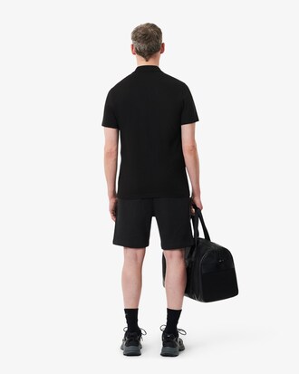Short regular fit molleton bandes sigl&eacute;es