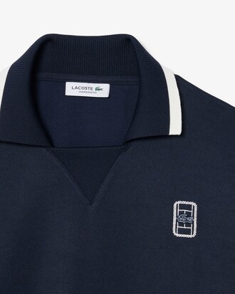 Sweatshirt col polo Piqu&eacute; oversize
