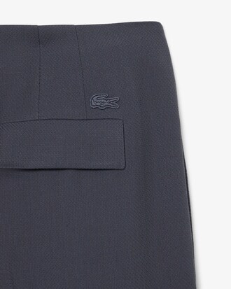 Pantalon tailleur jacquard straight fit D&eacute;fil&eacute;