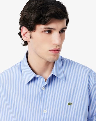 Chemise pinpoint ray&eacute;e regular fit