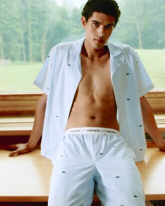 Pantalon de pyjama coton rayé imprimé