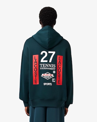 Sweatshirt &agrave; capuche oversize imprim&eacute; D&eacute;fil&eacute;