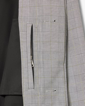 Trench-coat à carreaux déperlant