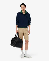 Sweatshirt col polo coton c&ocirc;tel&eacute;