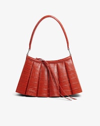 Petit sac Lenglen D&eacute;fil&eacute; en cuir effet crocodile