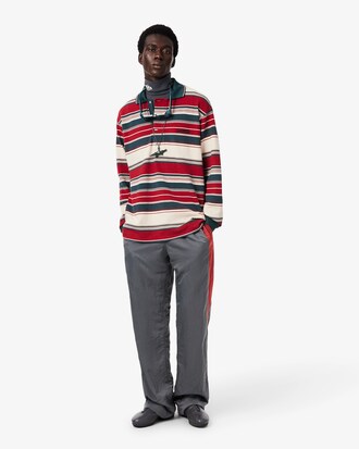 Polo Piqu&eacute; ray&eacute; loose fit D&eacute;fil&eacute;