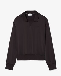 Polo relaxed fit satin&eacute;