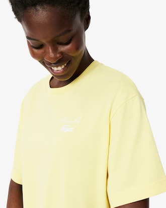 Robe t-shirt jersey oversize griffée