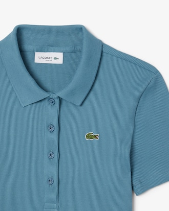 Polo L.12.D slim fit coton côtelé