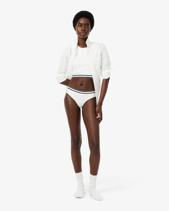 Culotte coton ceinture ray&eacute;e