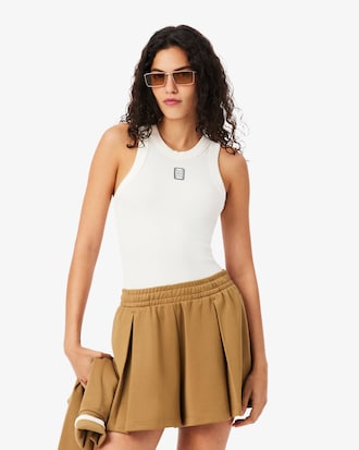 D&eacute;bardeur maille c&ocirc;tel&eacute;e badge slim fit