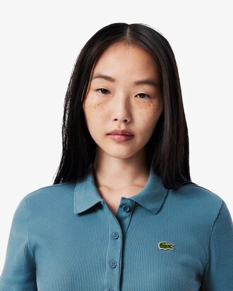 Polo L.12.D slim fit coton côtelé