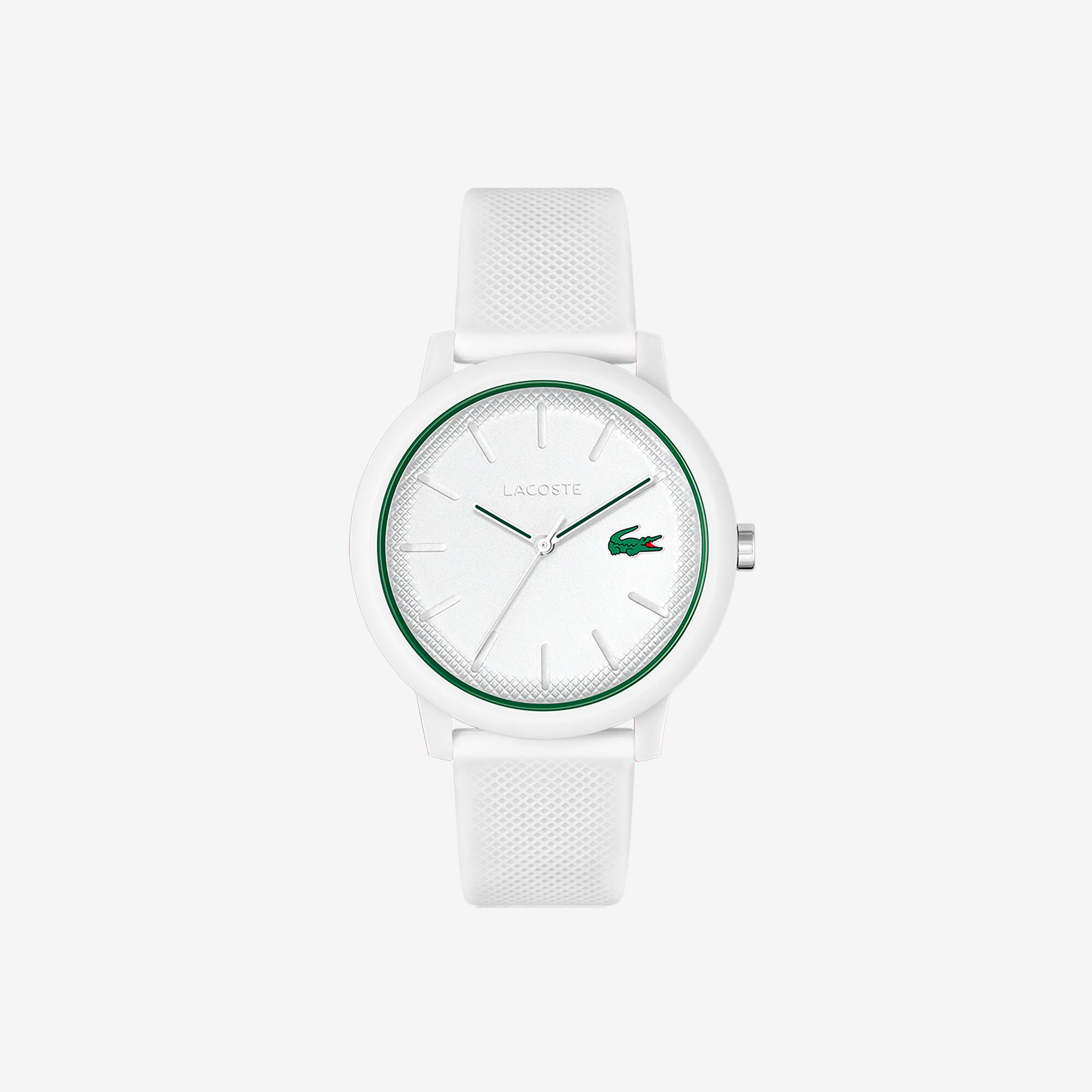 Montre homme Lacoste.12.12 avec bracelet en silicone blanc