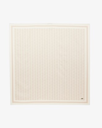 Foulard satin imprim&eacute; monogramme