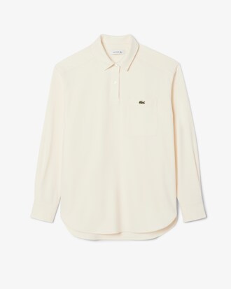 Chemise fa&ccedil;on polo oversize en flanelle
