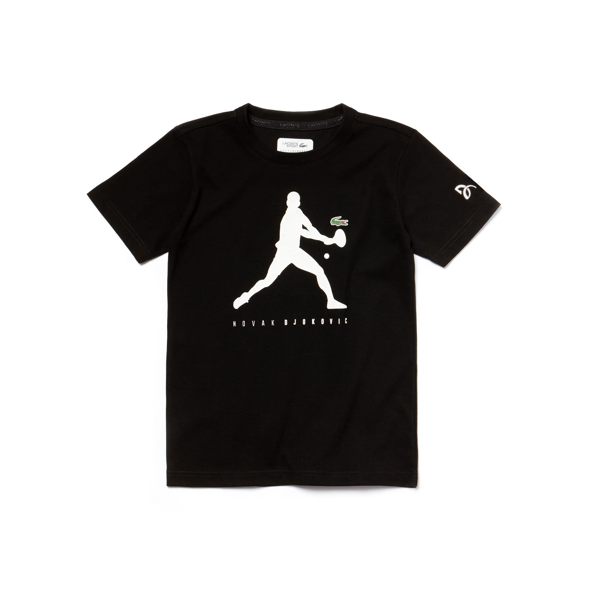 T-shirt Garçon Lacoste SPORT COLLECTION NOVAK DJOKOVIC SUPPORT WITH STYLE en jersey technique T-shirt Garçon Lacoste SPORT COLLECTION NOVAK DJOKOVIC SUPPORT WITH STYLE en jersey technique