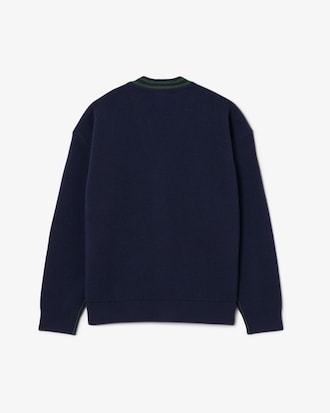 Cardigan col V coton et laine