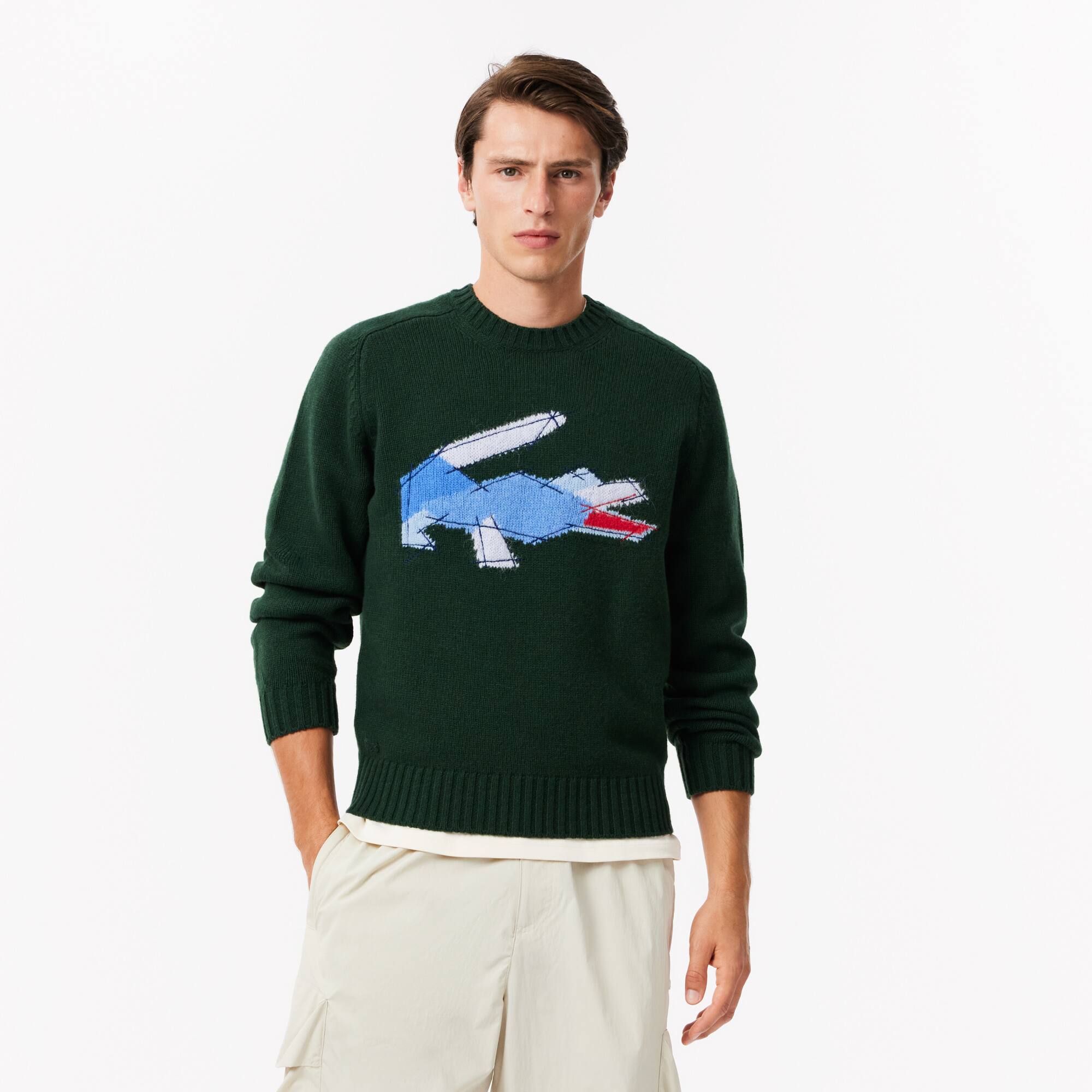 Lacoste Sweat Pullovers Lacoste Gros Pull Lacoste Pull En Laine