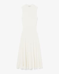 Robe c&ocirc;tel&eacute;e coton m&eacute;lang&eacute; &agrave; plis