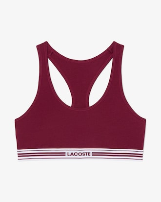 Brassi&egrave;re coton stretch bande contrast&eacute;e