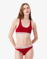 String coton stretch ceinture contrast&eacute;e