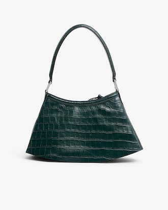Petit sac Lenglen D&eacute;fil&eacute; en cuir effet crocodile