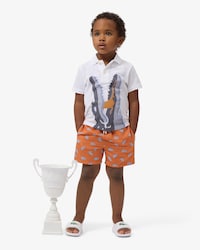 Short de bain taffetas imprim&eacute;