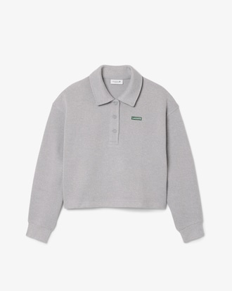 Sweatshirt col polo c&ocirc;tel&eacute; oversize