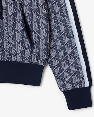Sweatshirt à capuche jacquard monogramme