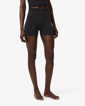 Short cycliste taille haute microfibre