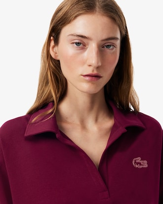 Sweatshirt d'int&eacute;rieur col polo molleton