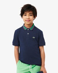 Polo en Petit Piqué col rayé