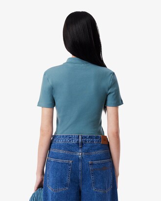 Polo L.12.D slim fit coton côtelé