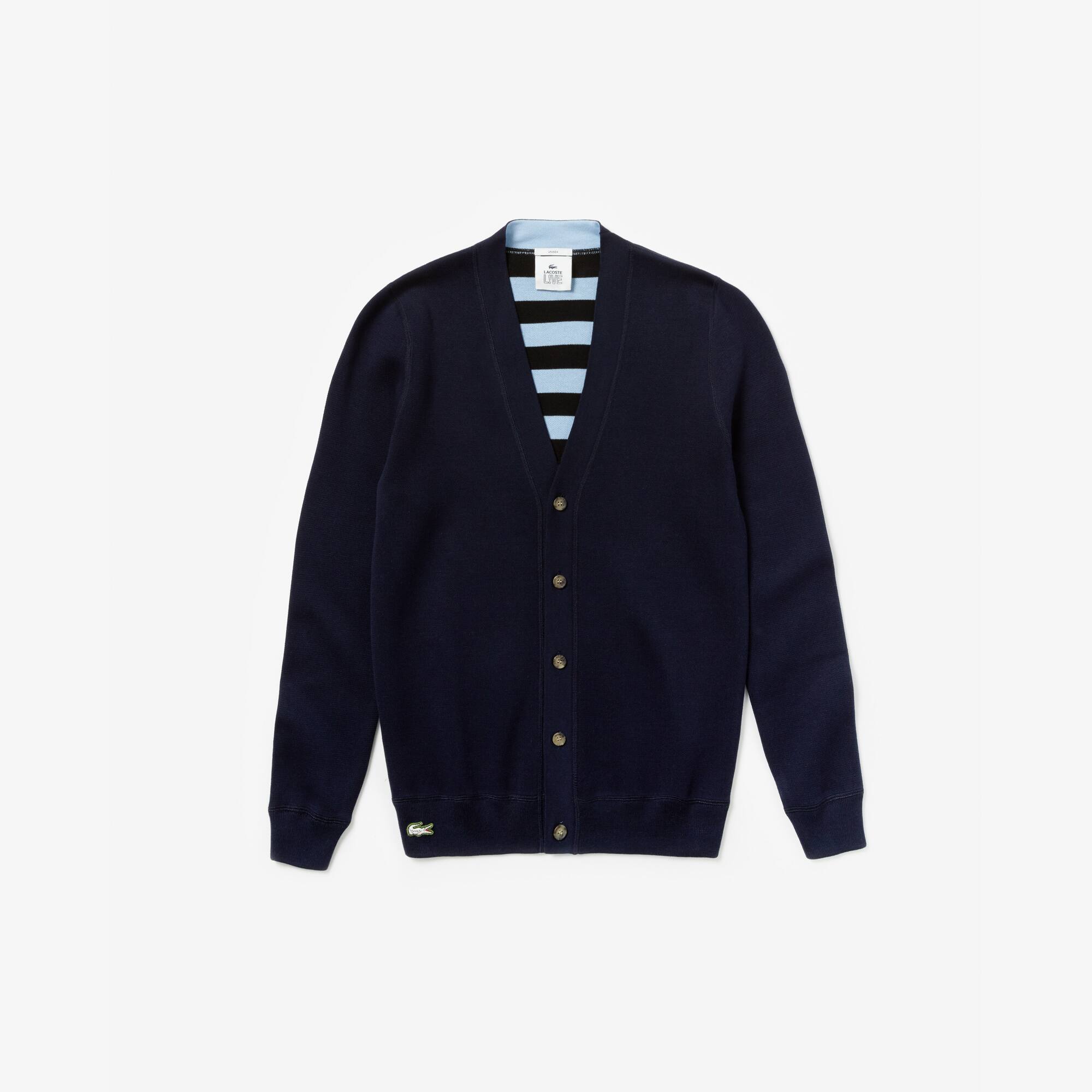 En Cardigan Lacoste Live Coton Réversible Unisexe knwOP0