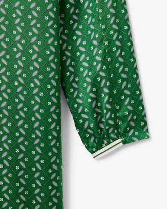 Robe col foulard satin imprimé Défilé