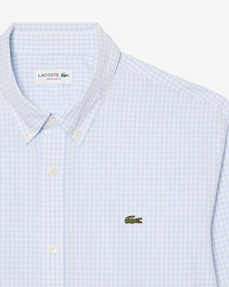 Chemise &agrave; carreaux popeline l&eacute;g&egrave;re regular fit 