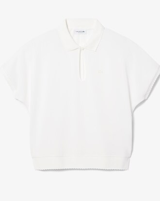 Polo Piqu&eacute; fluide festonn&eacute; relaxed fit