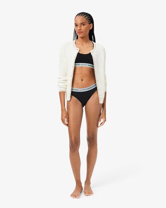 Brassi&egrave;re coton stretch bande contrast&eacute;e
