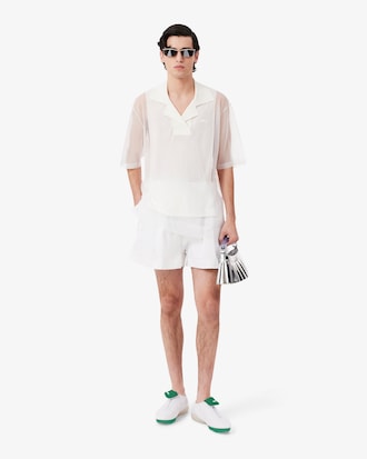 Short popeline D&eacute;fil&eacute;