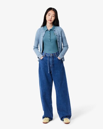 Polo L.12.D slim fit coton côtelé