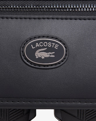 Petite sacoche &agrave; rabat monogramme en cuir