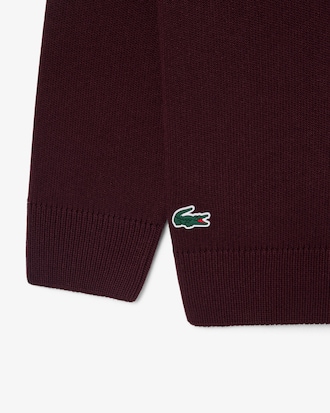 Pull col rond Tennis H&eacute;ritage laine m&eacute;lang&eacute;e