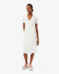 Robe polo portefeuille mini Piqu&eacute; stretch