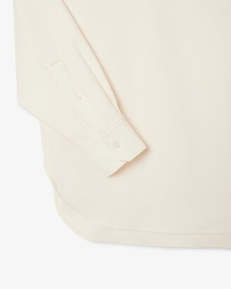 Chemise fa&ccedil;on polo oversize en flanelle