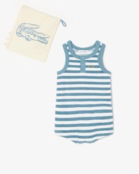 Combinaison bébé en éponge rayée