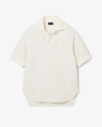 Polo loose fit maille bouclette D&eacute;fil&eacute;