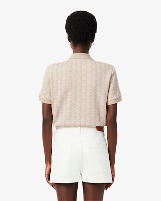 Polo slim fit jacquard monogramme