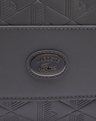 Sacoche &agrave; rabat monogramme en cuir