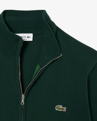 Pullover in cotone a collo alto con zip